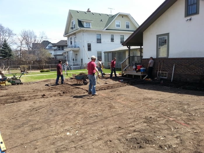 yard grading, yard leveling